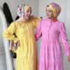 Wholesale fisto broderie layered summer dress in cotton blend for modest fashion.