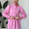Wholesale fisto broderie layered summer dress in cotton blend for modest fashion.