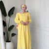 Wholesale fisto broderie layered summer dress in cotton blend for modest fashion.