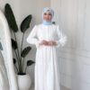 Wholesale fisto broderie layered summer dress in cotton blend for modest fashion.