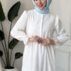 Wholesale fisto broderie layered summer dress in cotton blend for modest fashion.