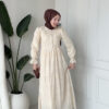 Wholesale fisto broderie layered summer dress in cotton blend for modest fashion.