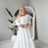 Wholesale fisto detail maxi dress with high neck for elegant summer modest fashion.