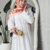Wholesale fisto detail maxi dress with high neck for elegant summer modest fashion.