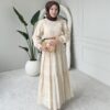 Wholesale fisto detail maxi dress with high neck for elegant summer modest fashion.