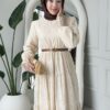 Wholesale fisto detail maxi dress with high neck for elegant summer modest fashion.