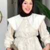 Wholesale breathable fisto detail two-piece set in cotton blend for summer modest fashion.