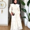 Wholesale breathable fisto detail two-piece set in cotton blend for summer modest fashion.