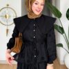 Wholesale breathable fisto detail two-piece set in cotton blend for summer modest fashion.