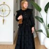 Wholesale breathable fisto detail two-piece set in cotton blend for summer modest fashion.