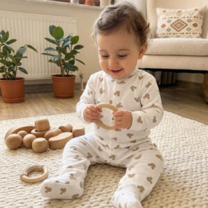 Minimal Mouse Figure Baby Romper - 100% Cotton Snap-Up Jumpsuit