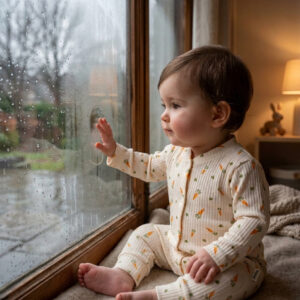 Carrot Print Baby Romper - 100% Cotton Snap-Up Jumpsuit