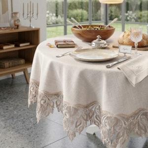 Luxury Round Tablecloth Wholesale | Guipure Lace Dining Table Cover