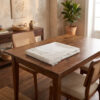 Amour and Linen wholesale 160x220 cm luxury tablecloth with romantic heart guipure lace borders for fine dining setups