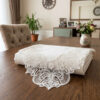Gardenio Palace wholesale 160x220 cm luxury tablecloth with premium guipure lace borders for fine dining tables
